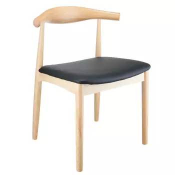Chair CLASSY ash wood + black cushion natural colour