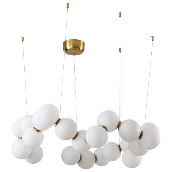 Pendant lamp CORALLI-80 LED white & brass 80 cm