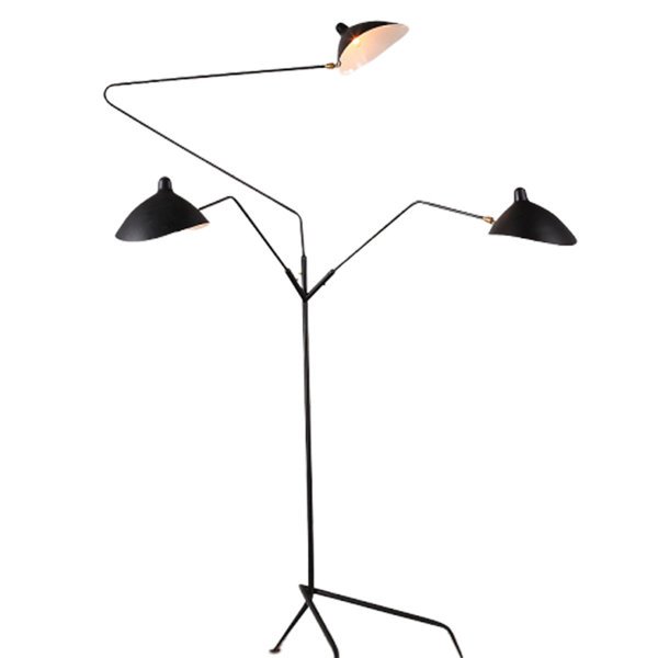 Lampa podłogowa CRANE-F1 czarna 160 cm