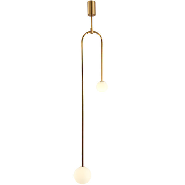 Lampa wisząca LOOP złota 123 cm
